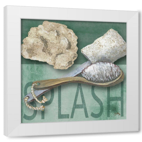 Splash White Modern Wood Framed Art Print by Medley, Elizabeth