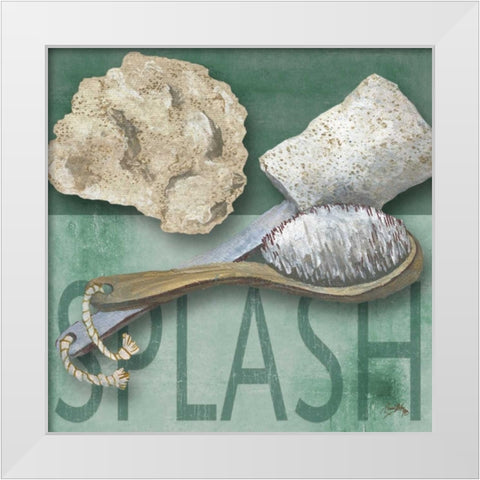 Splash White Modern Wood Framed Art Print by Medley, Elizabeth