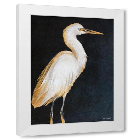 Elegant Heron I White Modern Wood Framed Art Print by Loreth, Lanie