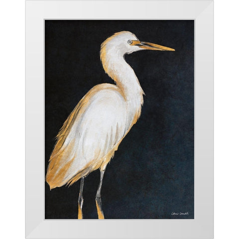 Elegant Heron I White Modern Wood Framed Art Print by Loreth, Lanie