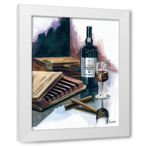 Cigar Press White Modern Wood Framed Art Print by French-Roussia, Heather A.