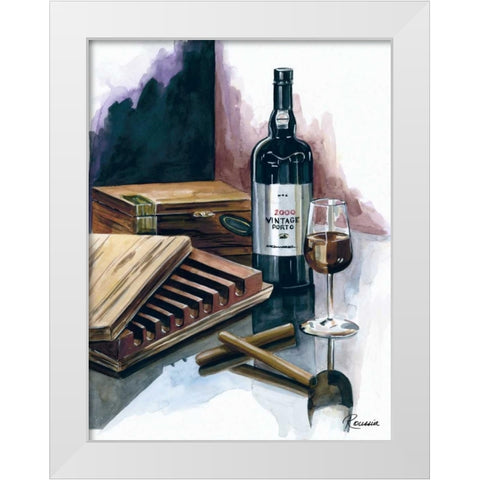 Cigar Press White Modern Wood Framed Art Print by French-Roussia, Heather A.