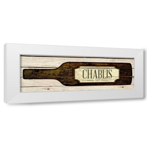 Chablis White Modern Wood Framed Art Print by SD Graphics Studio