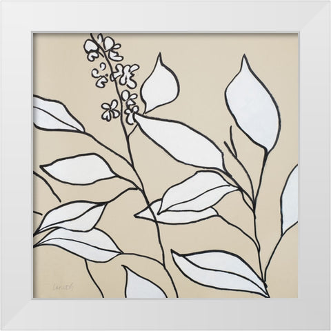Modern Foliage II White Modern Wood Framed Art Print by Loreth, Lanie