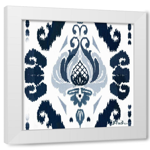 Flourish Square I White Modern Wood Framed Art Print by Pinto, Patricia