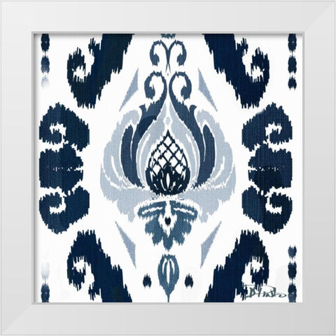 Flourish Square I White Modern Wood Framed Art Print by Pinto, Patricia