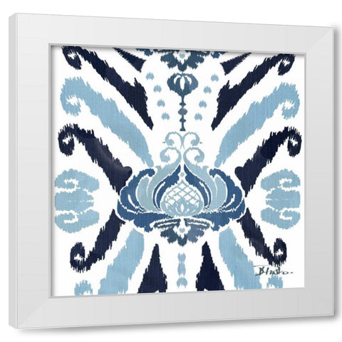 Flourish Square III White Modern Wood Framed Art Print by Pinto, Patricia