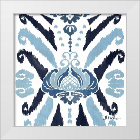 Flourish Square III White Modern Wood Framed Art Print by Pinto, Patricia