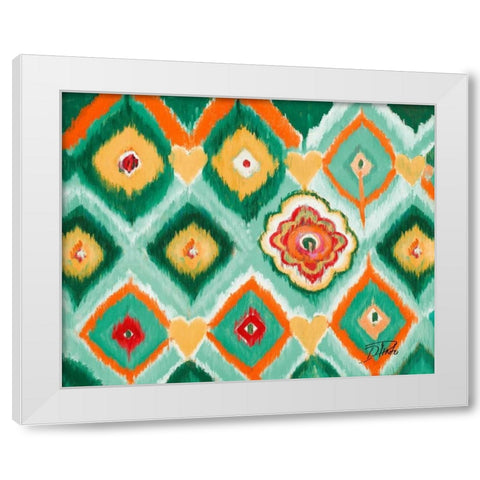Tropical Ikat I White Modern Wood Framed Art Print by Pinto, Patricia