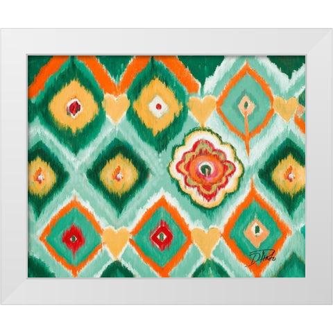 Tropical Ikat I White Modern Wood Framed Art Print by Pinto, Patricia