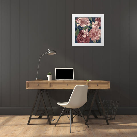 Savvy With Navy White Modern Wood Framed Art Print by Loreth, Lanie