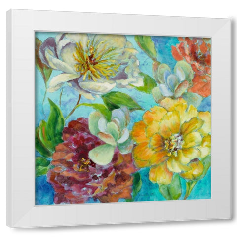 Savvy With Succulents White Modern Wood Framed Art Print by Loreth, Lanie