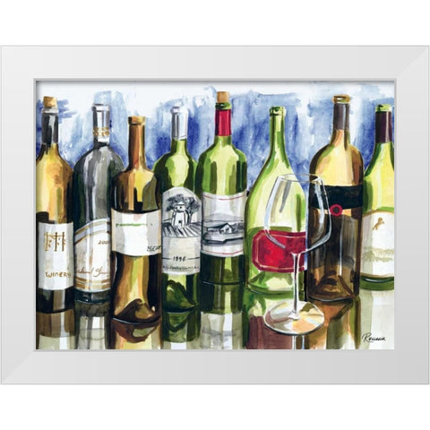 Bottles Reflect I White Modern Wood Framed Art Print by French-Roussia, Heather