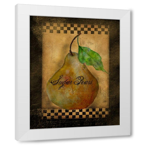 Sugar Pears White Modern Wood Framed Art Print by Albert, Beth