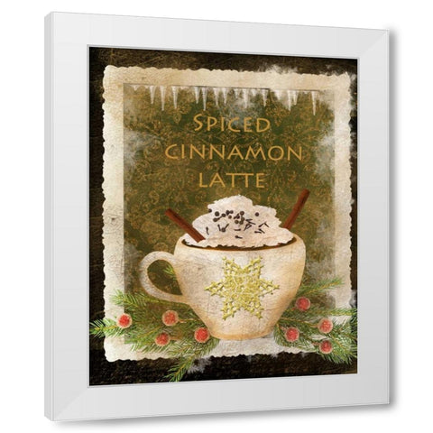 Spiced Cinnamon Latte White Modern Wood Framed Art Print by Albert, Beth