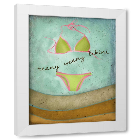 Teeny Weeny Bikini White Modern Wood Framed Art Print by Albert, Beth