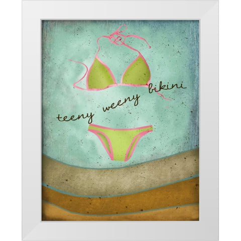 Teeny Weeny Bikini White Modern Wood Framed Art Print by Albert, Beth