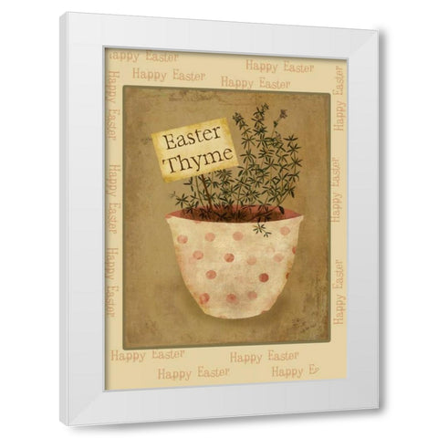 Easter Thyme White Modern Wood Framed Art Print by Albert, Beth