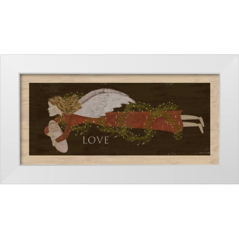 Angel Love White Modern Wood Framed Art Print by Albert, Beth