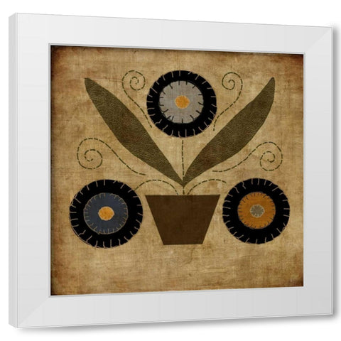 American Fruit Harvest White Modern Wood Framed Art Print by Albert, Beth