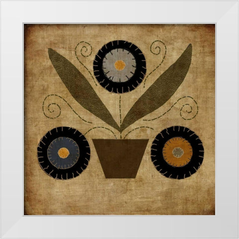 American Fruit Harvest White Modern Wood Framed Art Print by Albert, Beth