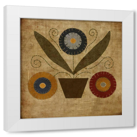 American Penny Rug II White Modern Wood Framed Art Print by Albert, Beth