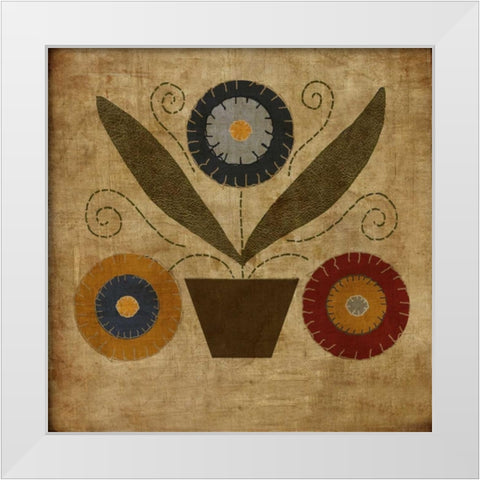 American Penny Rug II White Modern Wood Framed Art Print by Albert, Beth