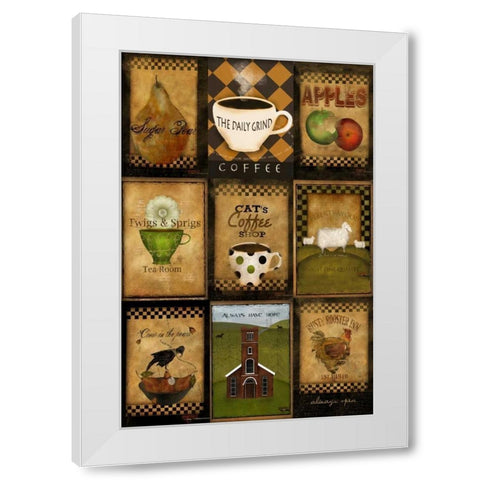 Kitchen Tiles White Modern Wood Framed Art Print by Albert, Beth