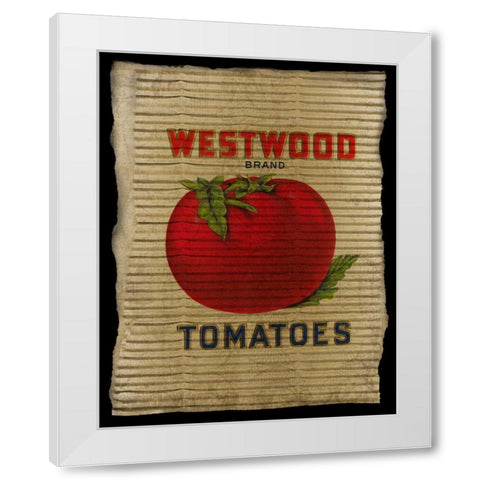 Vintage Tomatoes White Modern Wood Framed Art Print by Albert, Beth