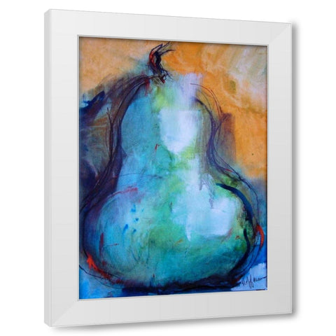 Pear White Modern Wood Framed Art Print by Hoffman, Kate