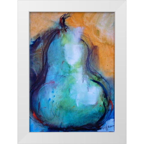 Pear White Modern Wood Framed Art Print by Hoffman, Kate