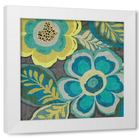 Floral Assortment III White Modern Wood Framed Art Print by Wild Apple Portfolio