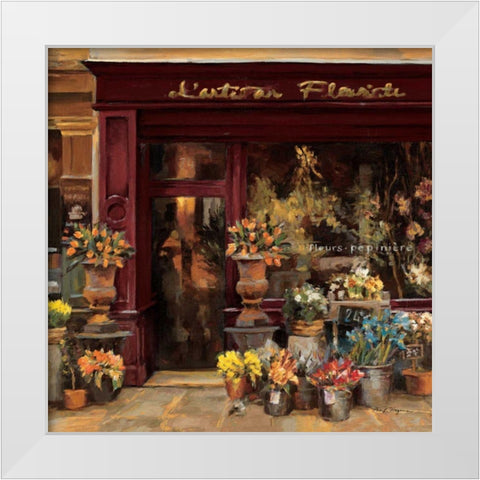 Parisian Shoppe I White Modern Wood Framed Art Print by Hageman, Marilyn