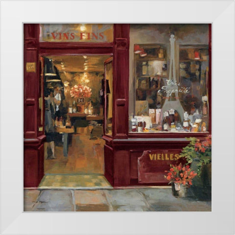 Parisian Shoppe II White Modern Wood Framed Art Print by Hageman, Marilyn