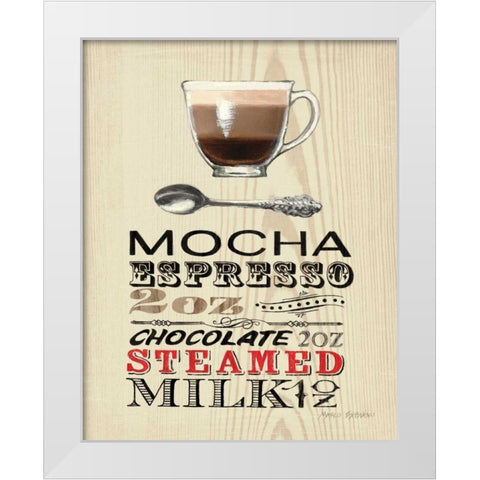 Mocha White Modern Wood Framed Art Print by Fabiano, Marco