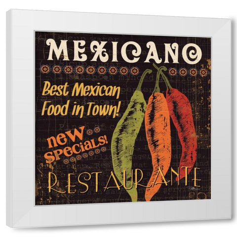 Tex Mex I White Modern Wood Framed Art Print by Pela Studio