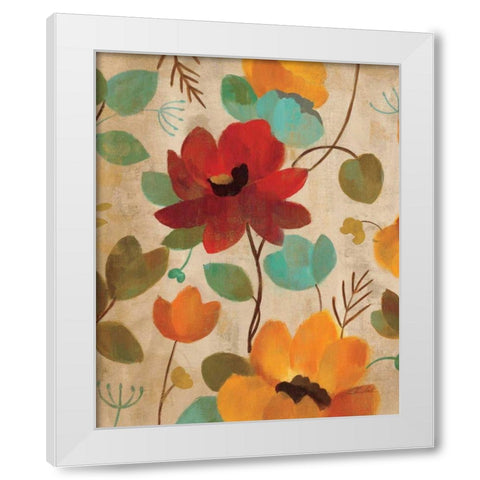 Vibrant Embroidery II White Modern Wood Framed Art Print by Vassileva, Silvia