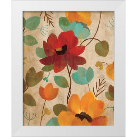 Vibrant Embroidery II White Modern Wood Framed Art Print by Vassileva, Silvia