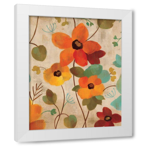 Vibrant Embroidery III White Modern Wood Framed Art Print by Vassileva, Silvia