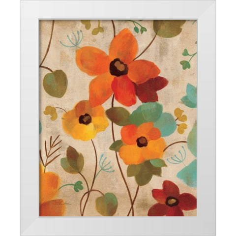 Vibrant Embroidery III White Modern Wood Framed Art Print by Vassileva, Silvia
