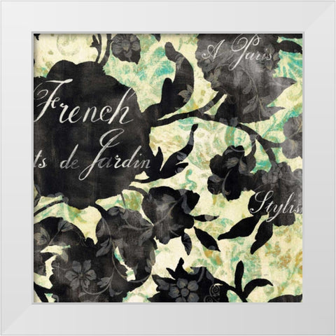 Paris Bloom I White Modern Wood Framed Art Print by Nai, Danhui