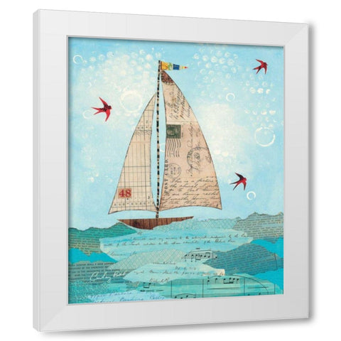 Coastal Notes I White Modern Wood Framed Art Print by Prahl, Courtney