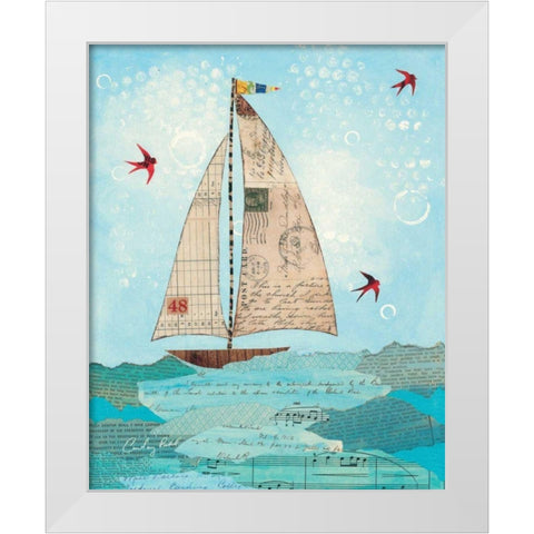 Coastal Notes I White Modern Wood Framed Art Print by Prahl, Courtney