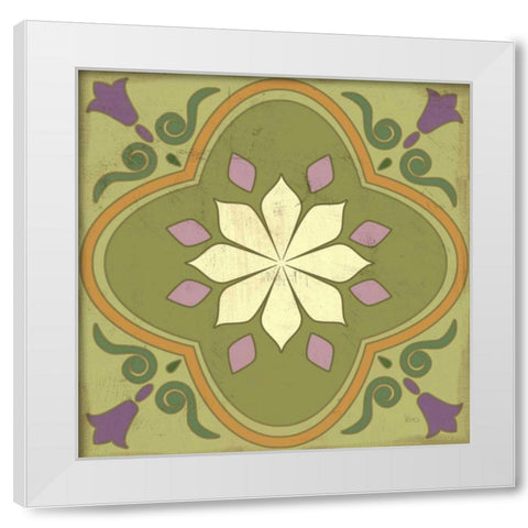 Fresh Herbs Tile II White Modern Wood Framed Art Print by Charron, Veronique