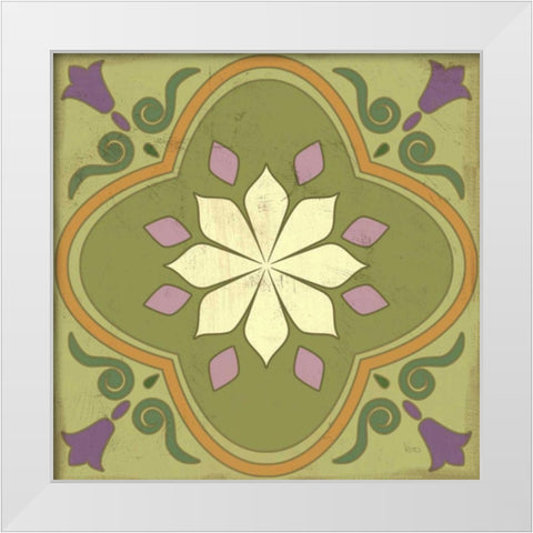 Fresh Herbs Tile II White Modern Wood Framed Art Print by Charron, Veronique