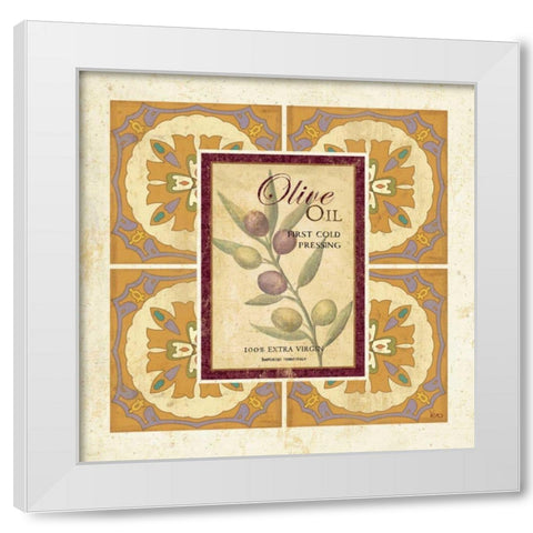 Oliva III White Modern Wood Framed Art Print by Charron, Veronique