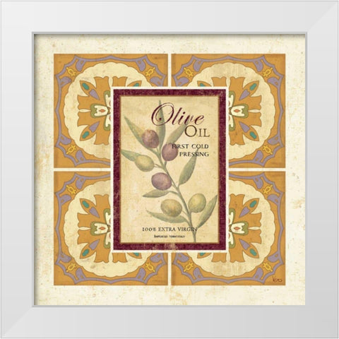 Oliva III White Modern Wood Framed Art Print by Charron, Veronique