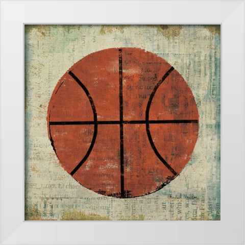 Ball II White Modern Wood Framed Art Print by Mullan, Michael