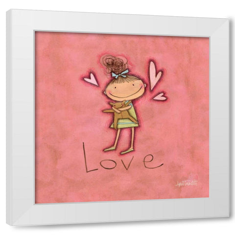 Love White Modern Wood Framed Art Print by Tavoletti, Anne