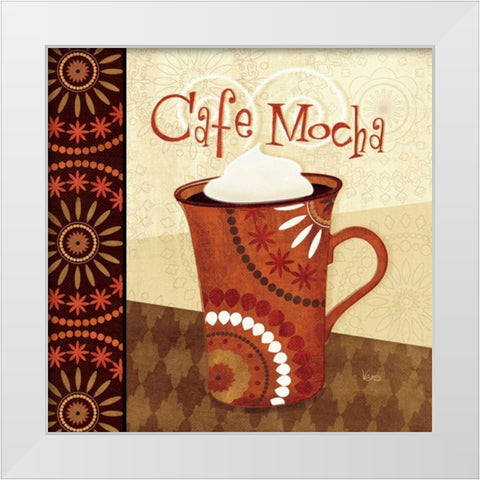 Cup of Joe III White Modern Wood Framed Art Print by Charron, Veronique